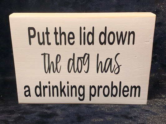 Dog drinking block