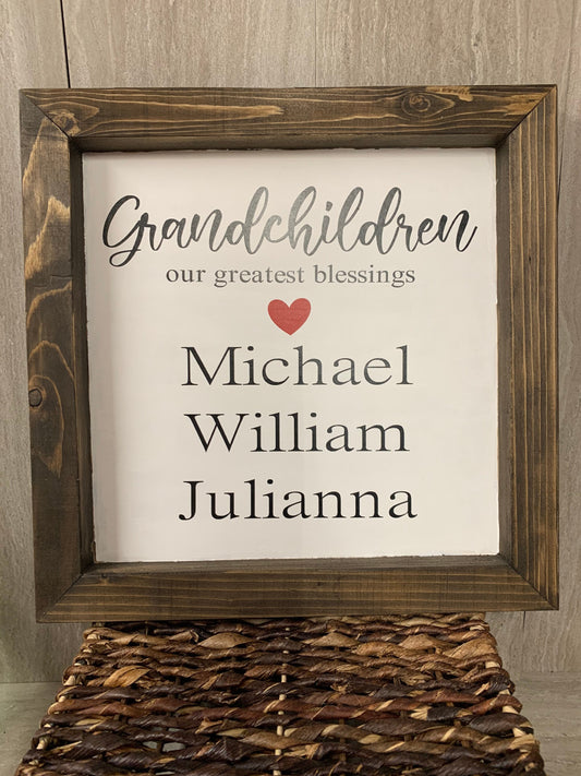 Custom- Grandchildren custom sign