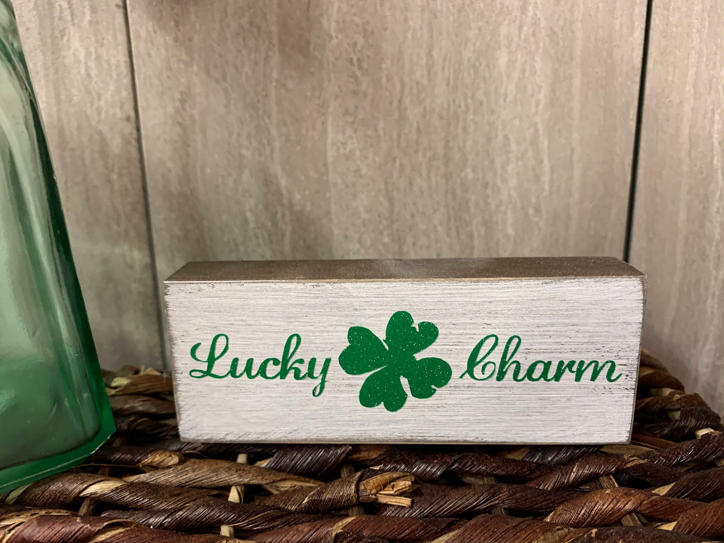 St. Patrick's Day lucky charm block