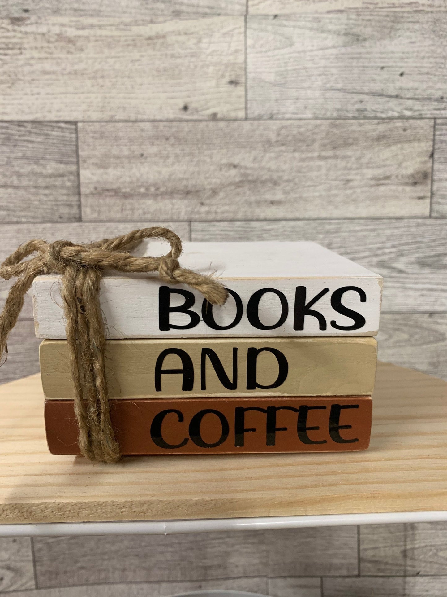 Stacked coffee and books block