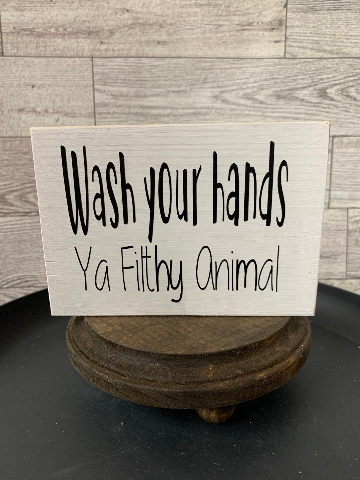 Bathroom- Wash your hands shelf sitter
