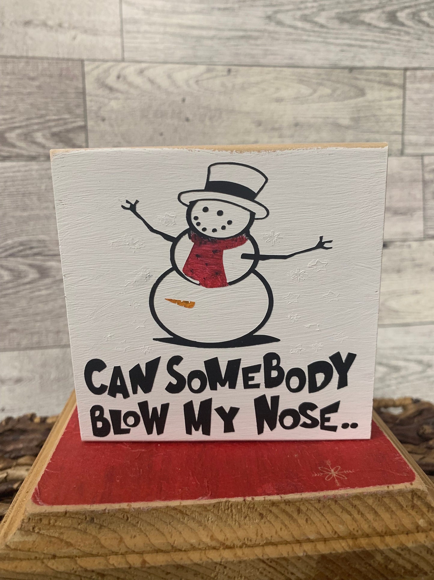 Snowman humor block
